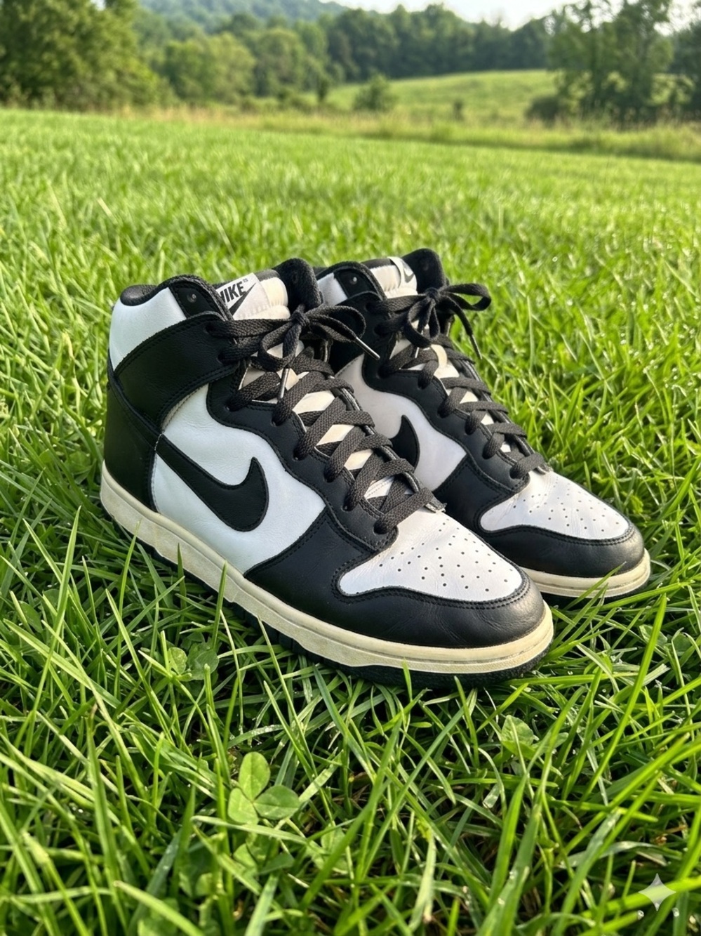 Nike Men’s Black and White High-Top Sneakers